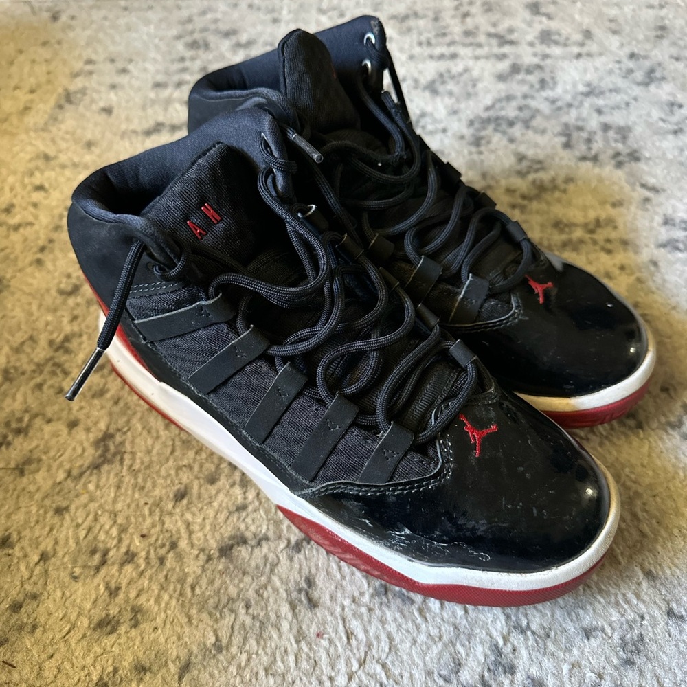 Jordan’s Black and Red High-Top Sneakers